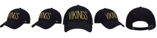 '47 Brand Women's Black Minnesota Vikings Shimmer Text Clean Up Adjustable Hat